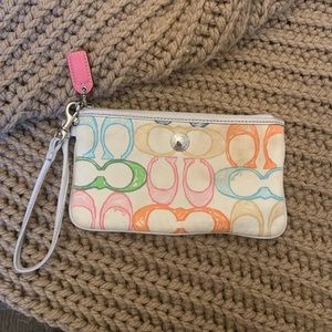 Vintage coach wristlet wallet
